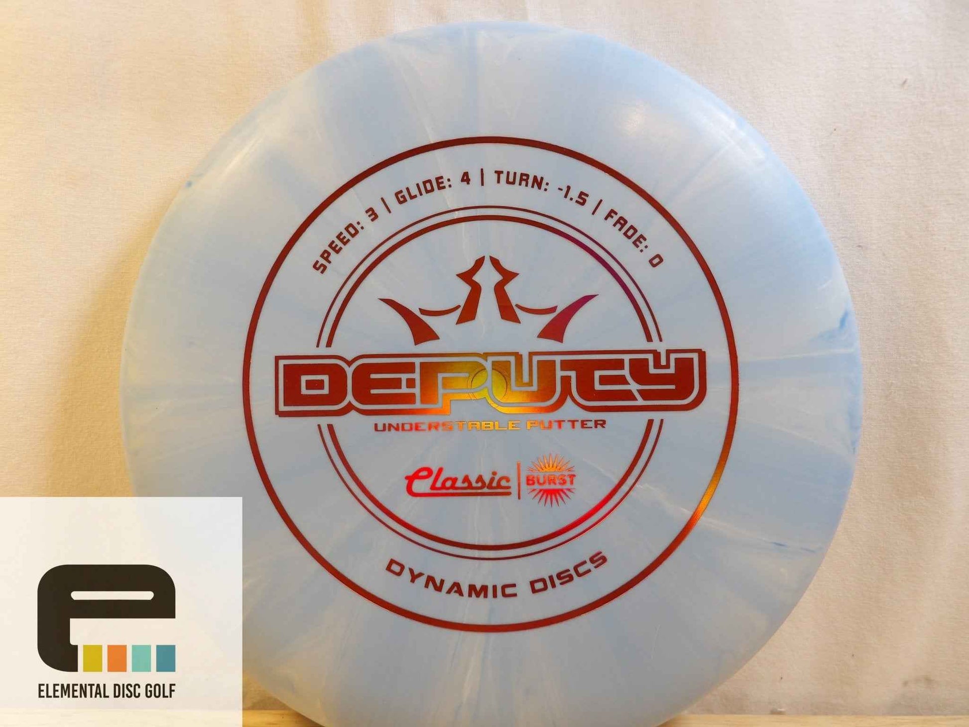 Dynamic Discs Classic Burst Deputy (3/4/-1.5/0) - Elemental Disc Golf