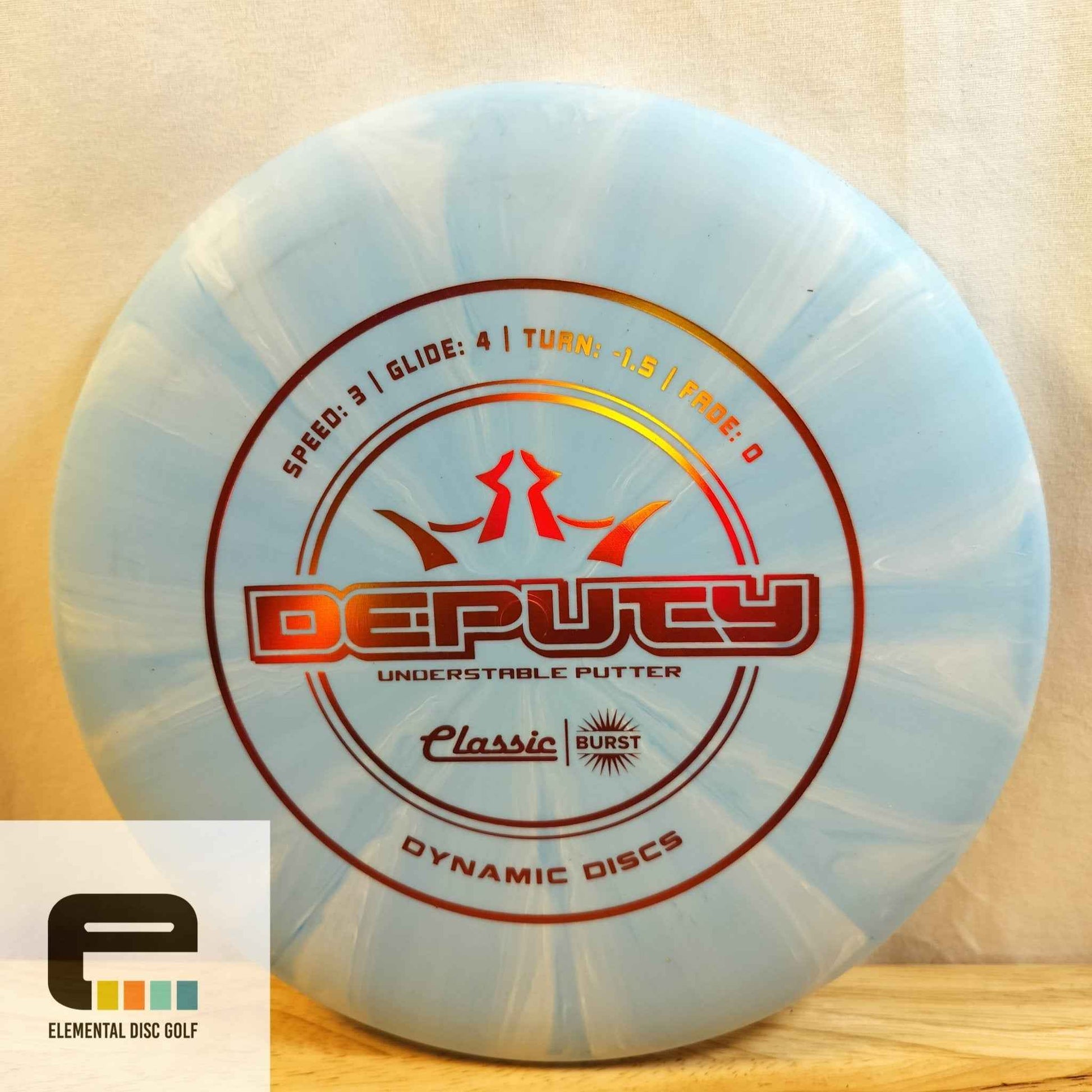Dynamic Discs Classic Burst Deputy (3/4/-1.5/0) - Elemental Disc Golf