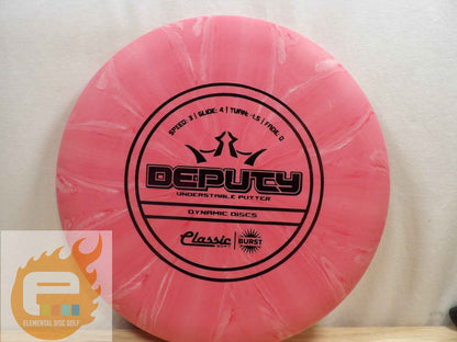 Dynamic Discs Classic Soft Burst Deputy (3/4/-1.5/0) - Elemental Disc Golf