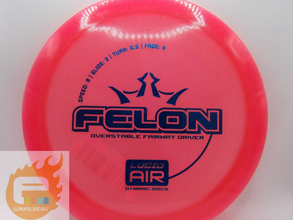Dynamic Discs Lucid Air Felon (9/3/0.5/4) - Elemental Disc Golf