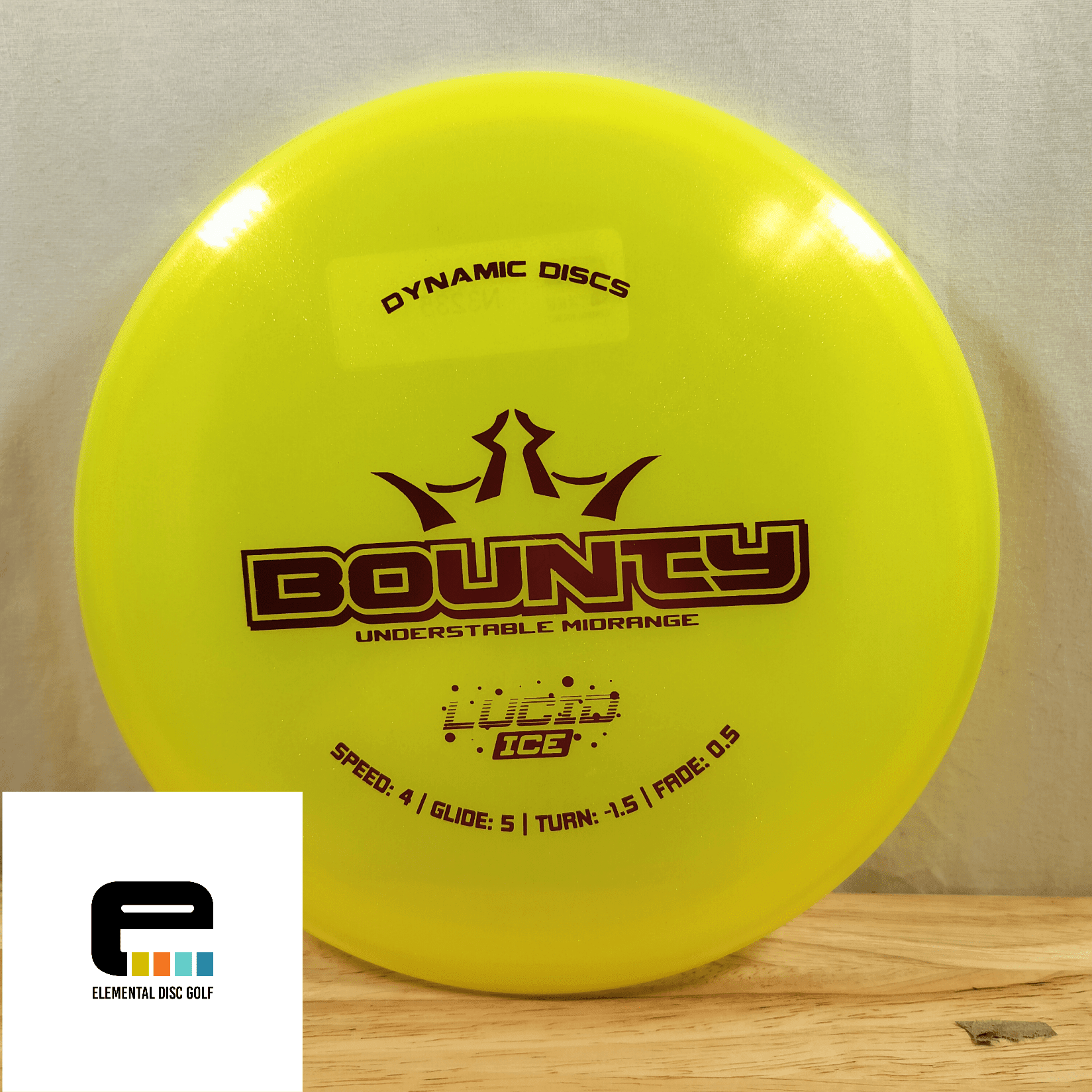 Dynamic Discs Lucid Ice Glimmer Bounty (4/5/-1.5/0.5) - Elemental Disc Golf