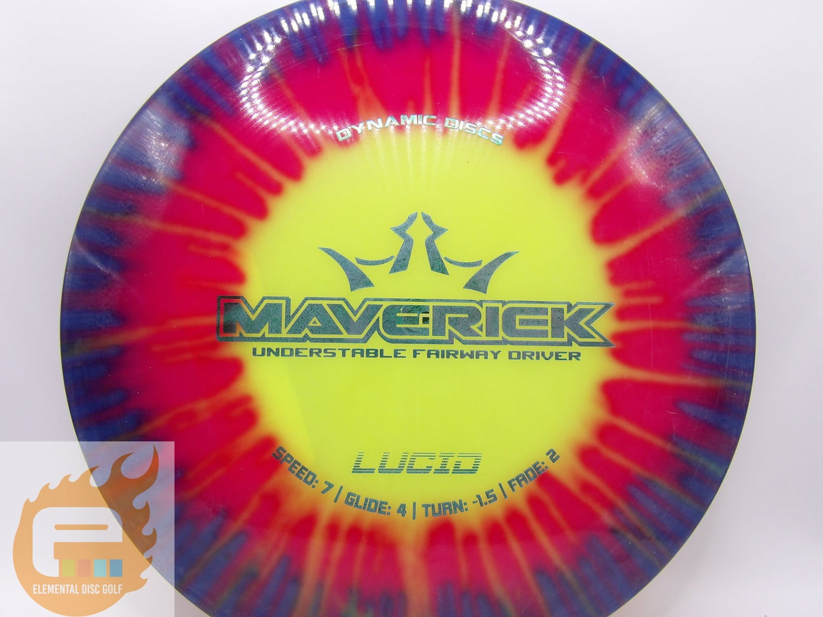 Dynamic Discs Lucid Mydye Maverick (7/4/-1.5/2) - Elemental Disc Golf