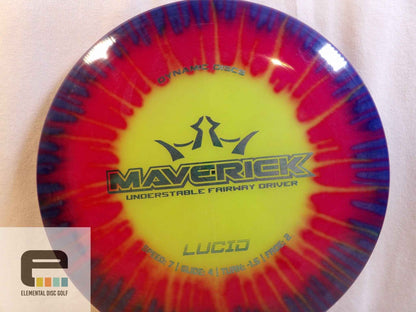 Dynamic Discs Lucid Mydye Maverick (7/4/-1.5/2) - Elemental Disc Golf