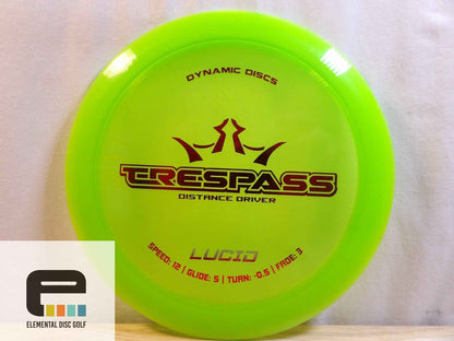 Dynamic Discs Lucid Trespass (12/5/-0.5/3) - Elemental Disc Golf