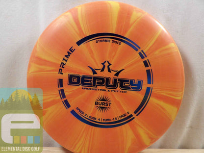 Dynamic Discs Prime Burst Deputy (3/4/-1.5/0) - Elemental Disc Golf