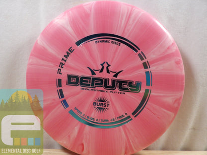 Dynamic Discs Prime Burst Deputy (3/4/ - 1.5/0) - Elemental Disc Golf