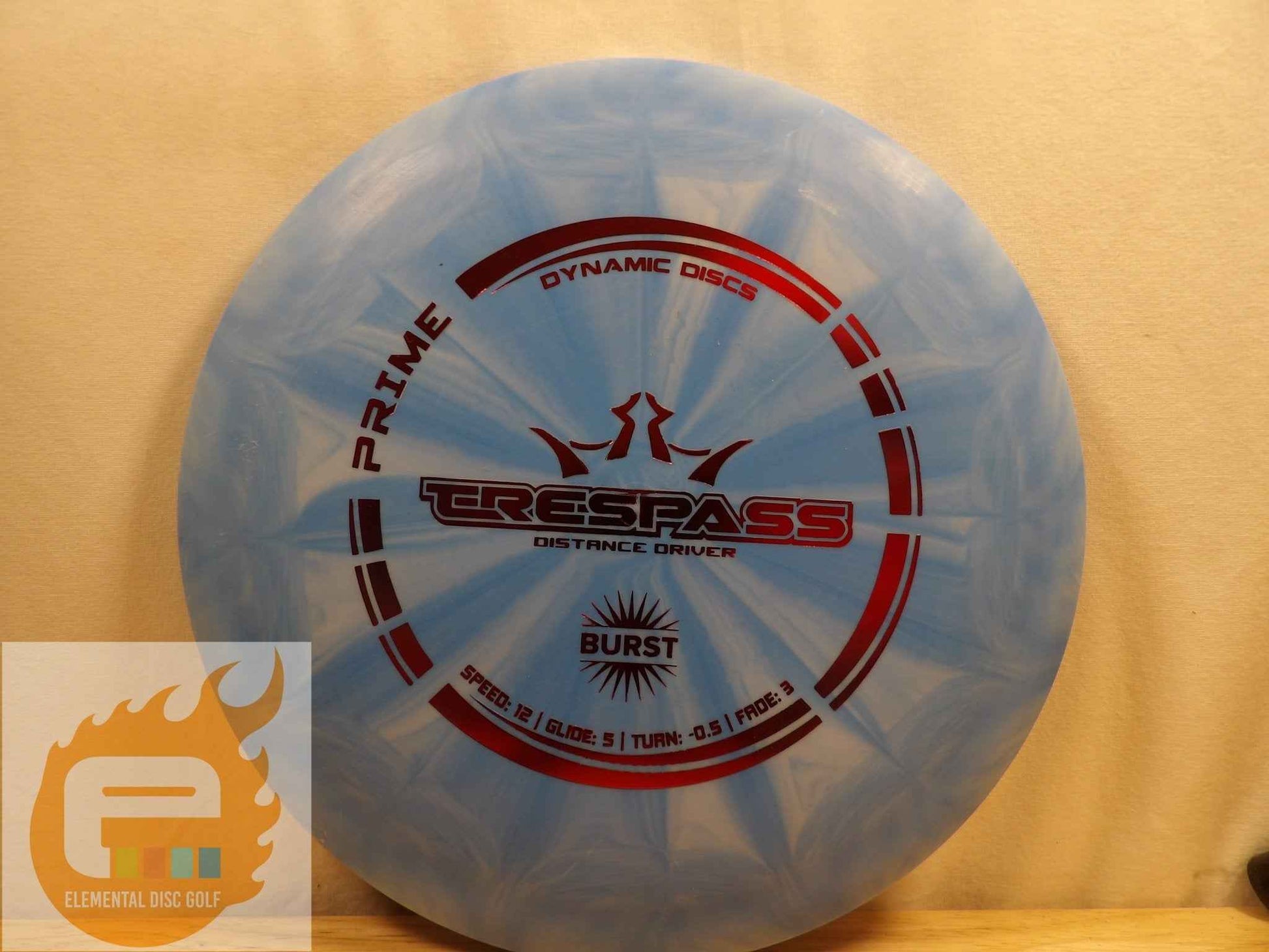 Dynamic Discs Prime Burst Trespass (12/5/-0.5/3) - Elemental Disc Golf