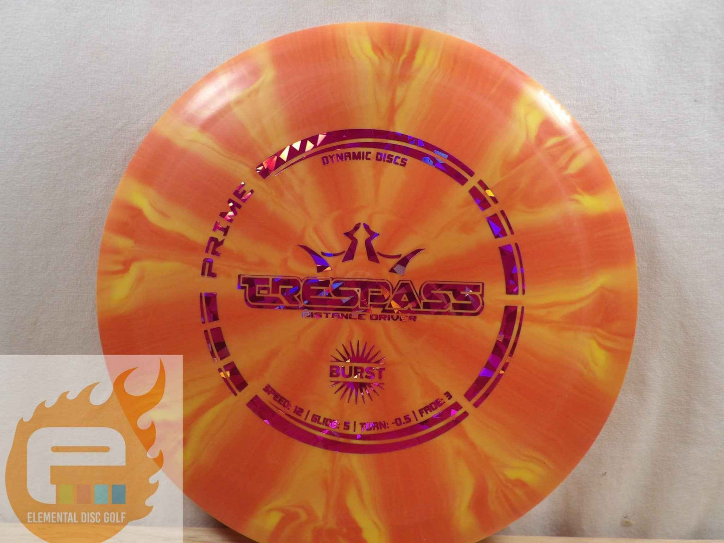 Dynamic Discs Prime Burst Trespass (12/5/-0.5/3) - Elemental Disc Golf