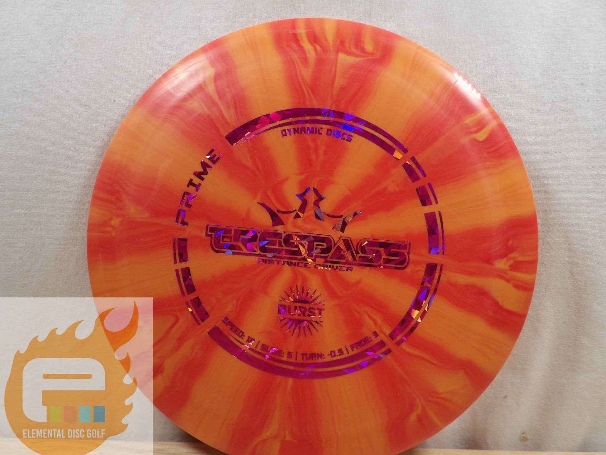 Dynamic Discs Prime Burst Trespass (12/5/-0.5/3) - Elemental Disc Golf