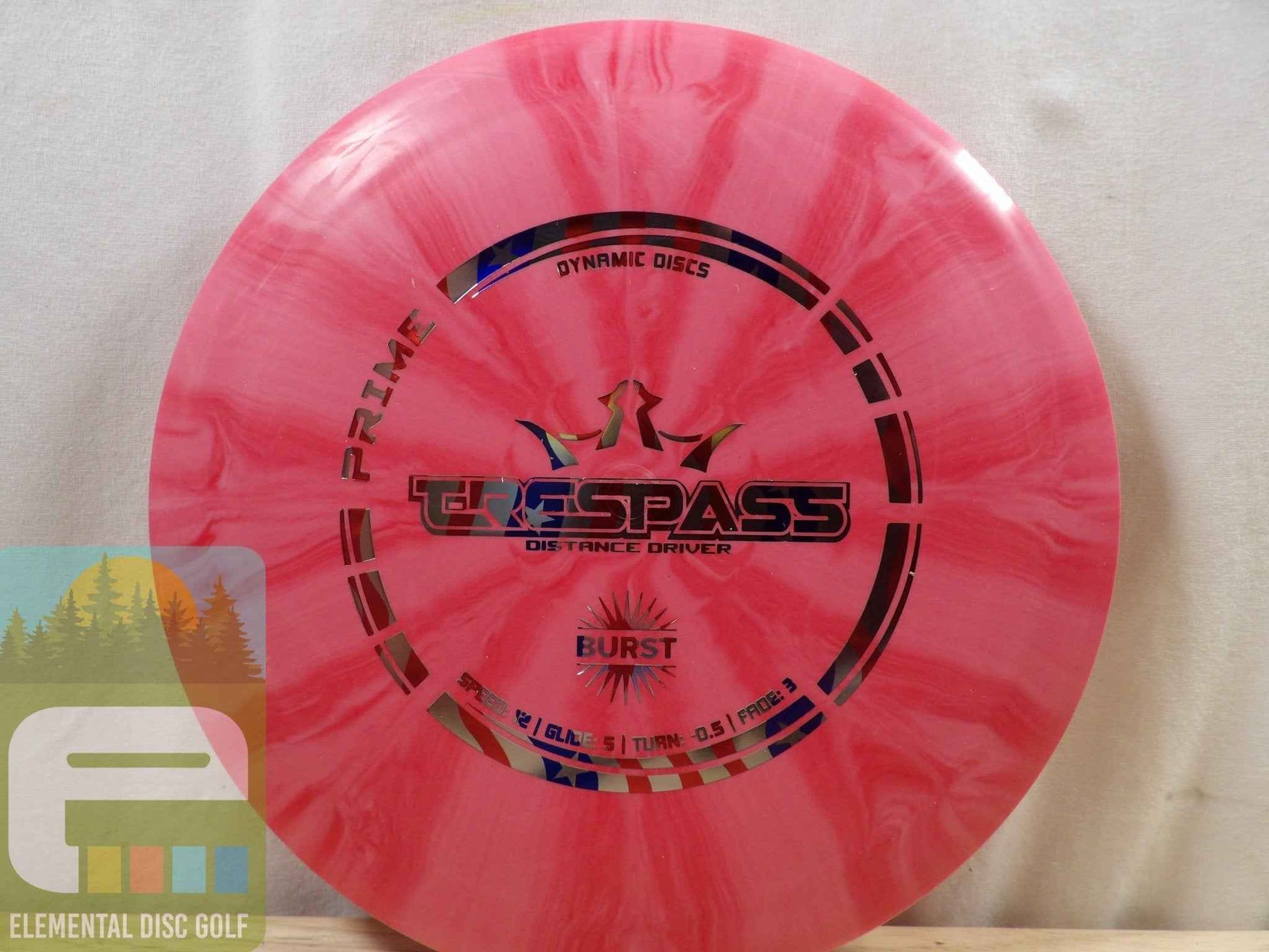 Dynamic Discs Prime Burst Trespass (12/5/-0.5/3) - Elemental Disc Golf
