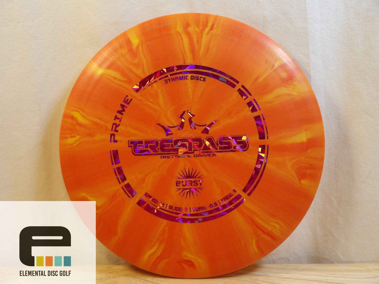 Dynamic Discs Prime Burst Trespass (12/5/-0.5/3) - Elemental Disc Golf