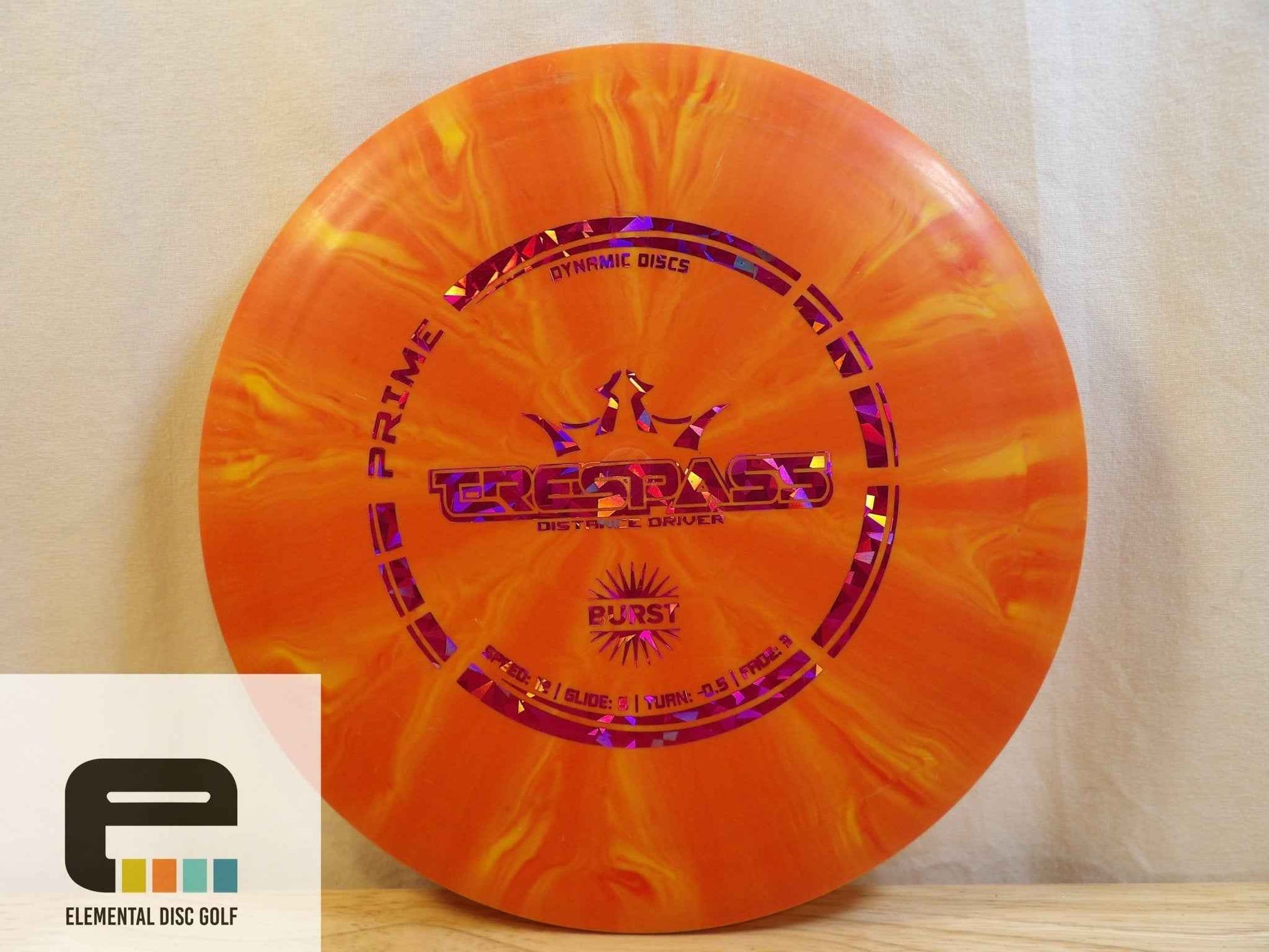 Dynamic Discs Prime Burst Trespass (12/5/-0.5/3) - Elemental Disc Golf