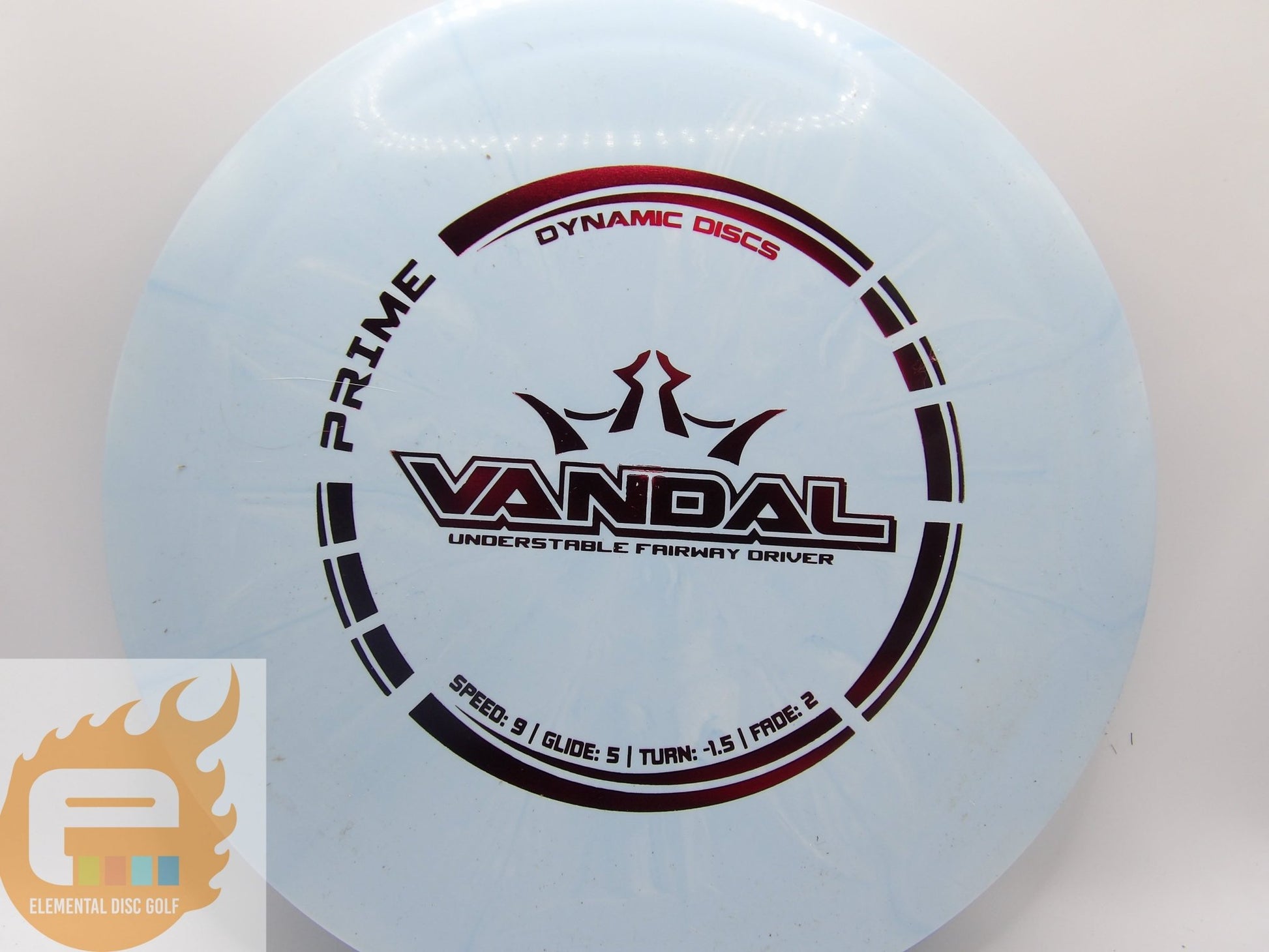 Dynamic Discs Prime Burst Vandal (9/5/-1.5/2) - Elemental Disc Golf