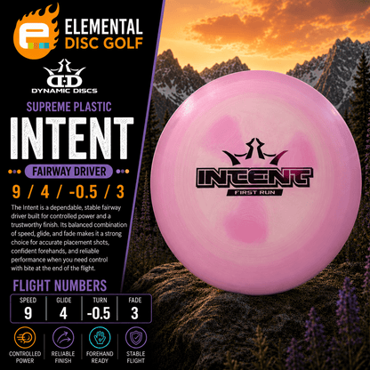 Dynamic Discs Supreme Intent (9/4/-0.5/3) First Run - Elemental Disc Golf