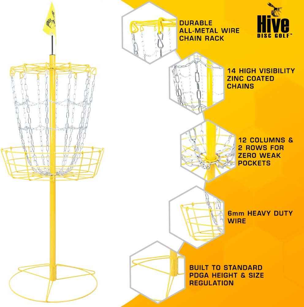 Hive Cross Chain Practice Disc Golf Basket - Elemental Disc Golf