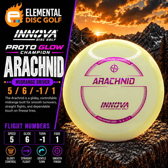 Innova Champion Proto Glow Arachnid (5/6/-1/1) - Elemental Disc Golf