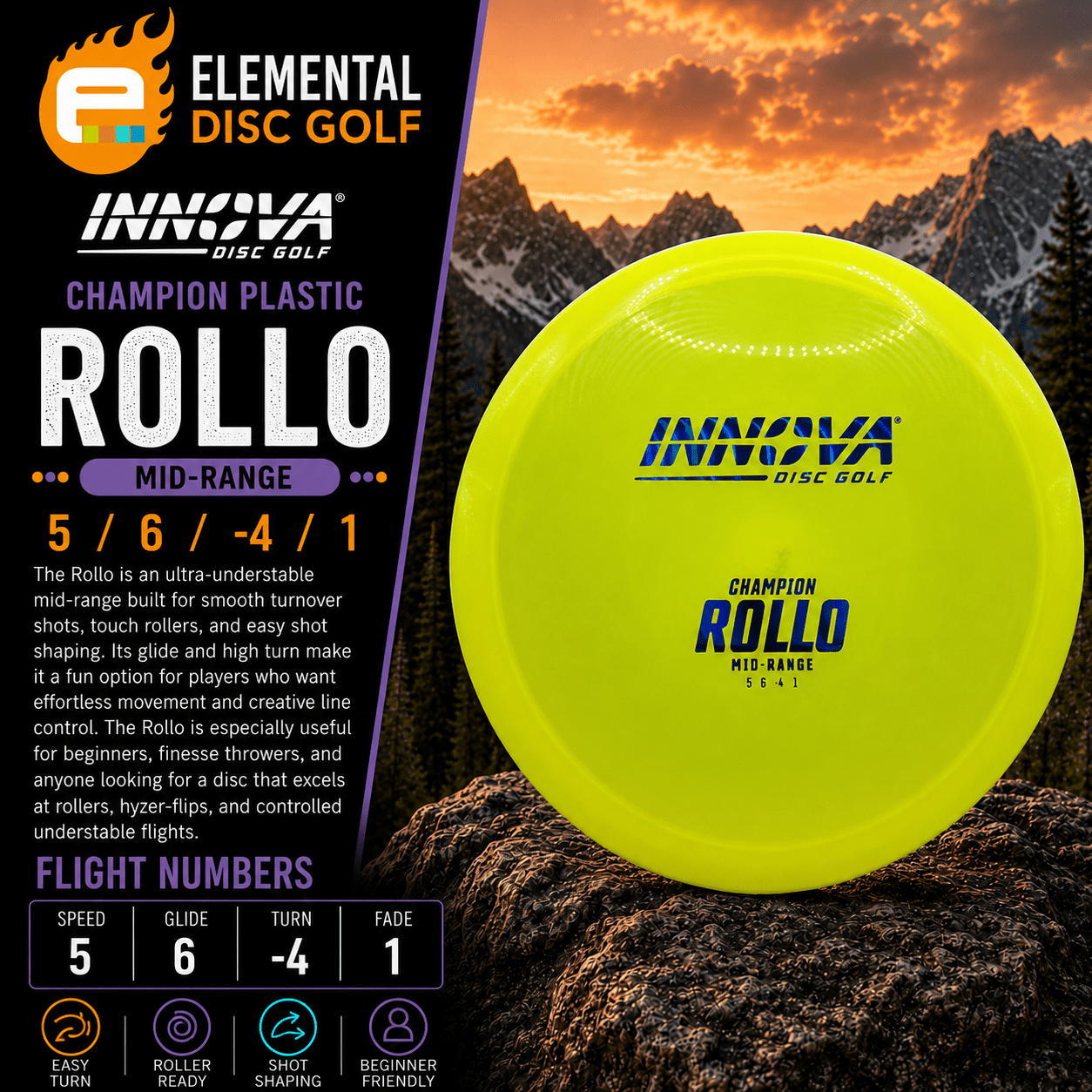 Innova Champion Rollo (5/6/-4/1) - Elemental Disc Golf