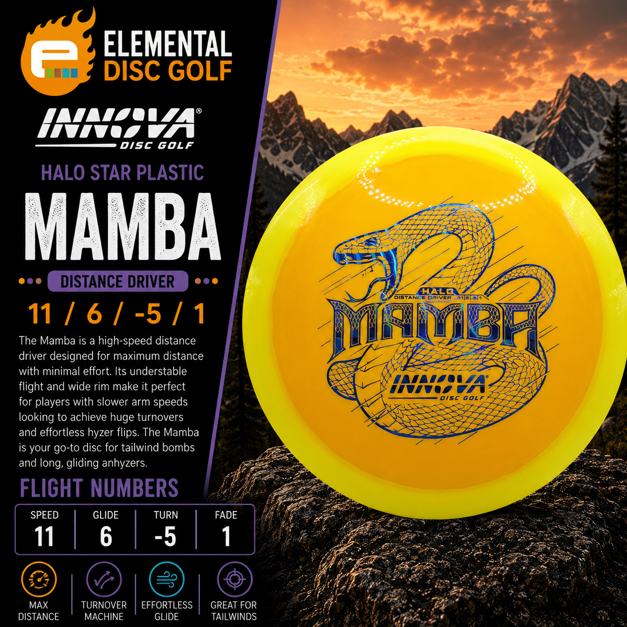Innova Halo Star Mamba (11/6/-5/1) - Elemental Disc Golf