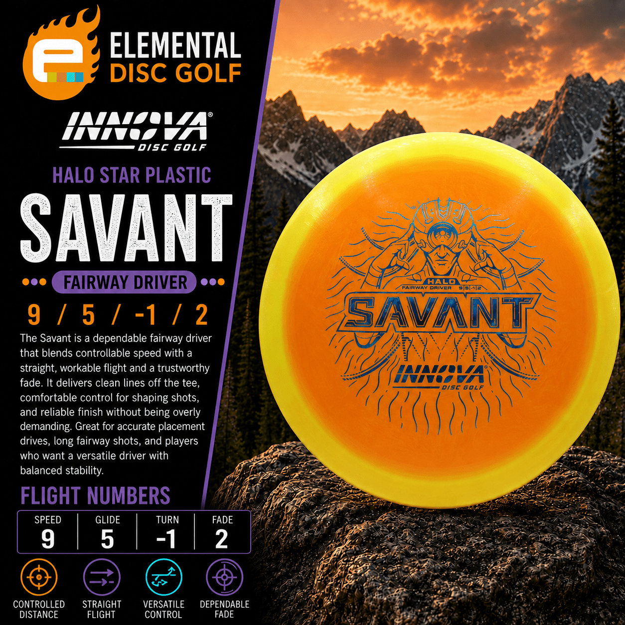 Innova Halo Star Savant (9/5/-1/2) - Elemental Disc Golf