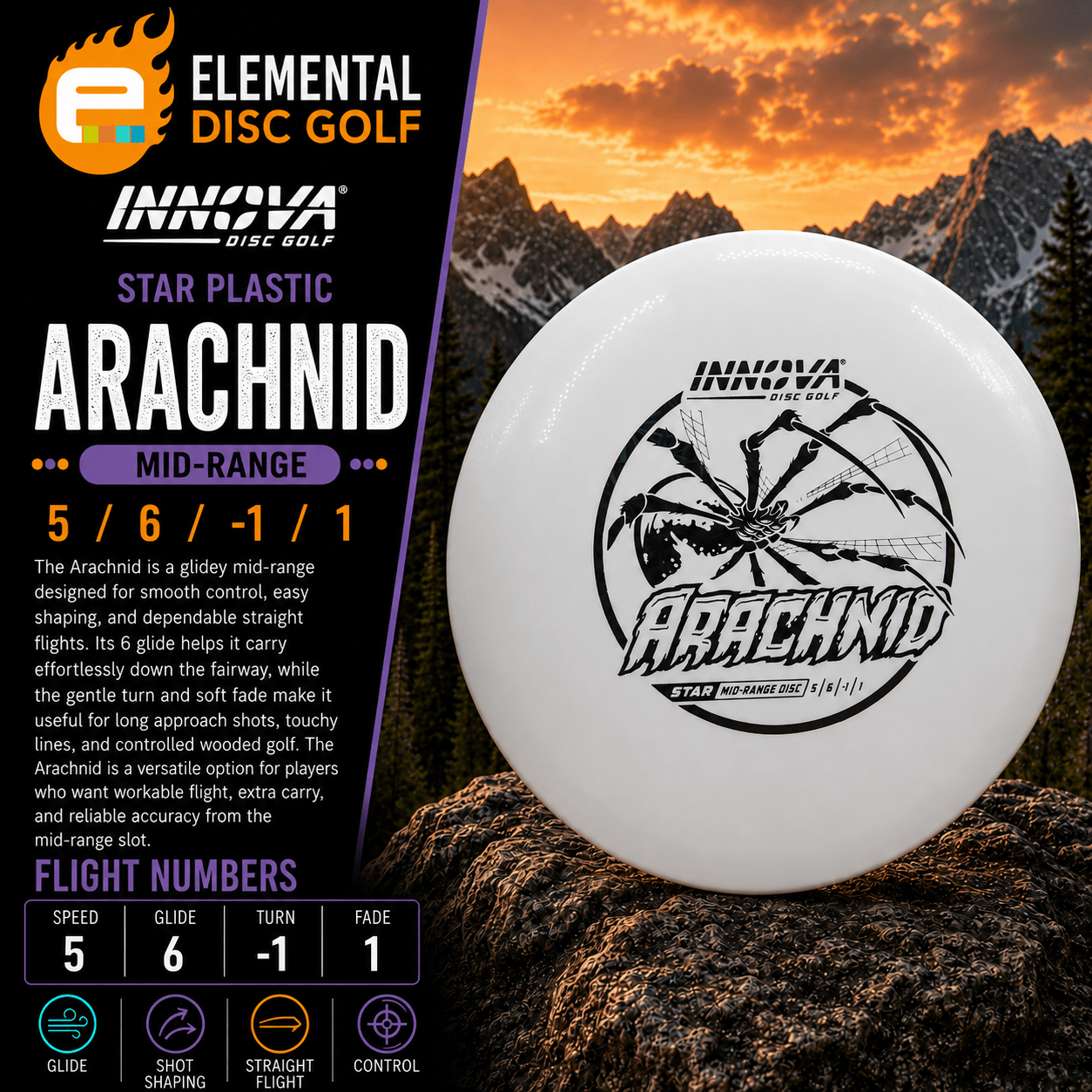 Innova Star Arachnid (5/6/-1/1) - Elemental Disc Golf