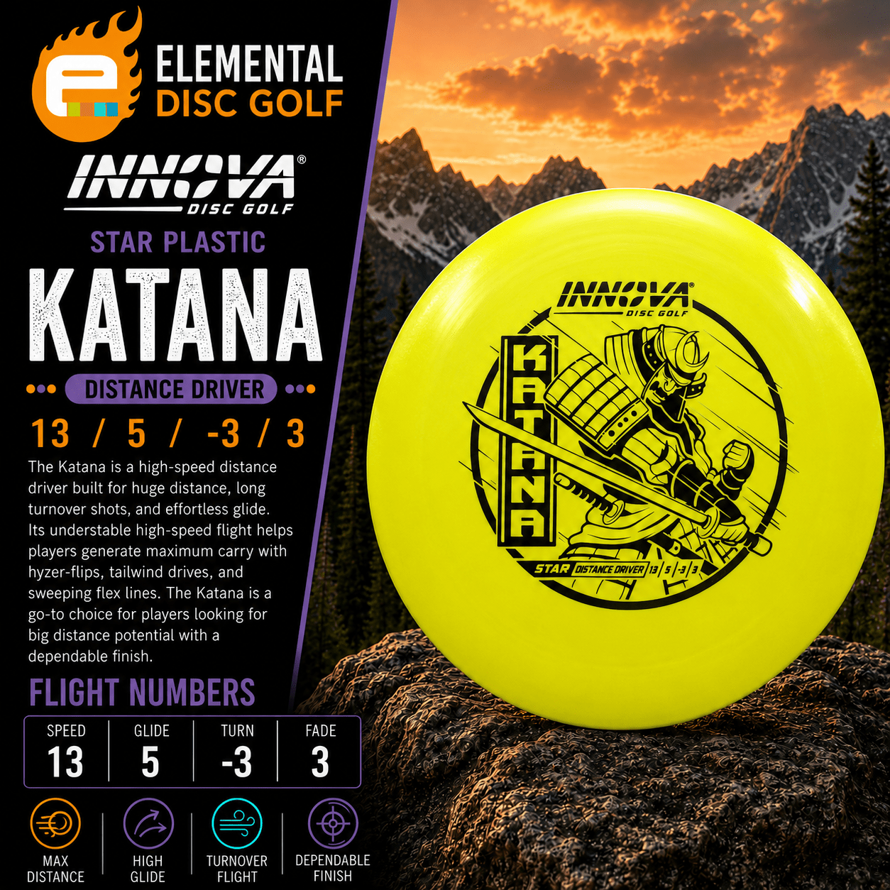Innova Star Katana (13/5/-3/3) - Elemental Disc Golf