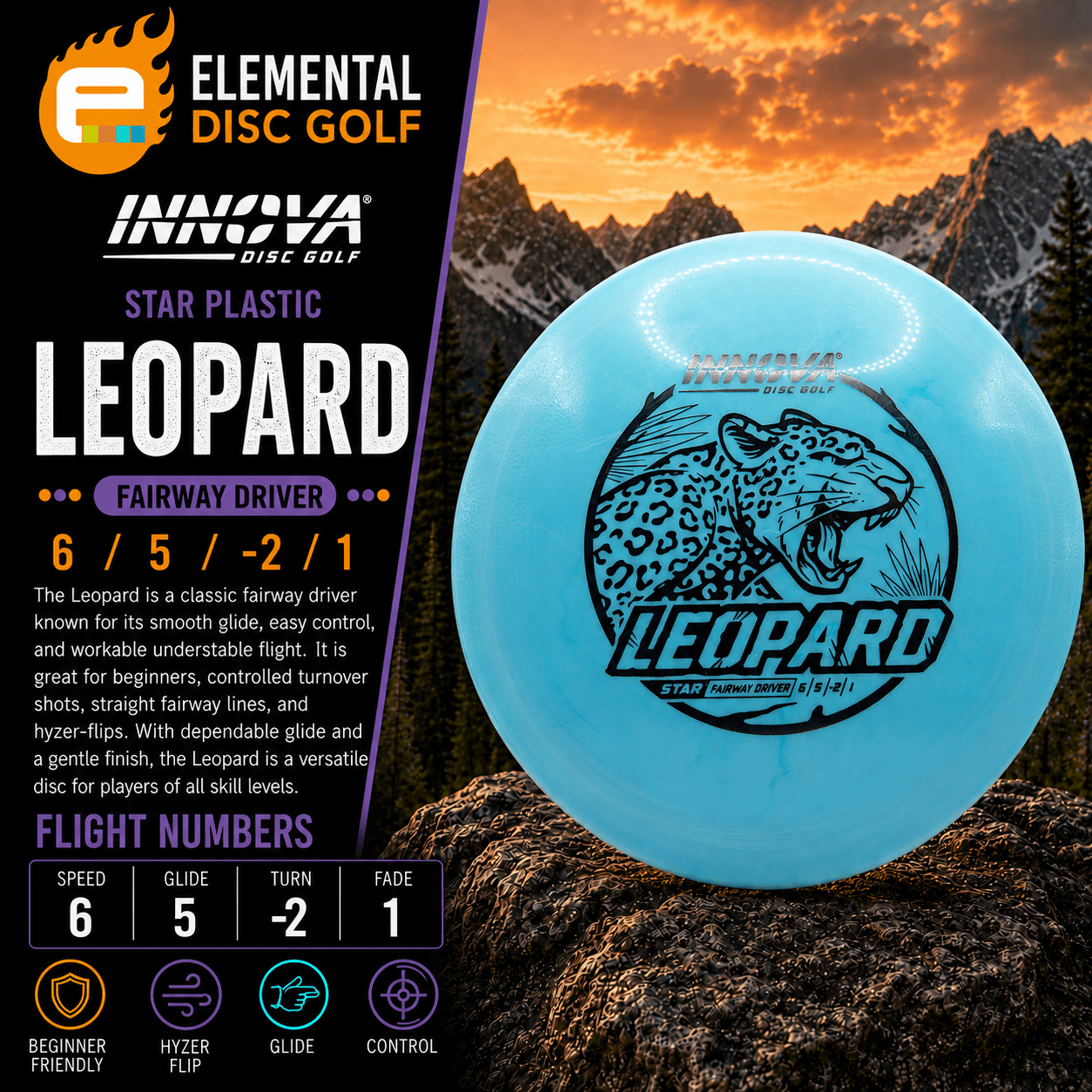 Innova Star Leopard (6/5/-2/1) - Elemental Disc Golf