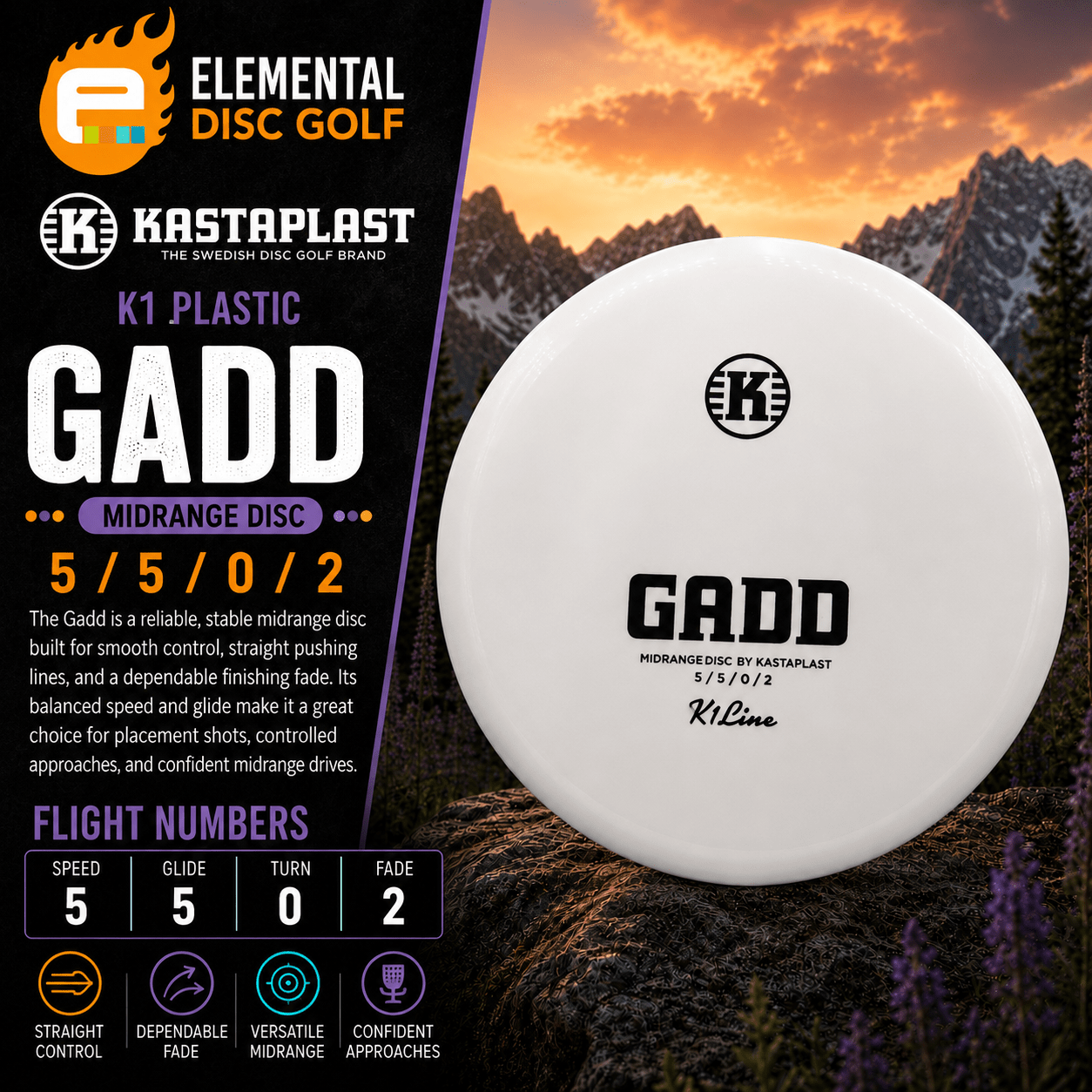 Kastaplast K1 Gadd (5/5/0/2) - Elemental Disc Golf