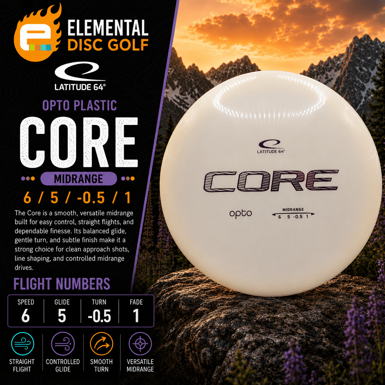 Latitude 64 Opto Core (6/5/-0.5/1) - Elemental Disc Golf