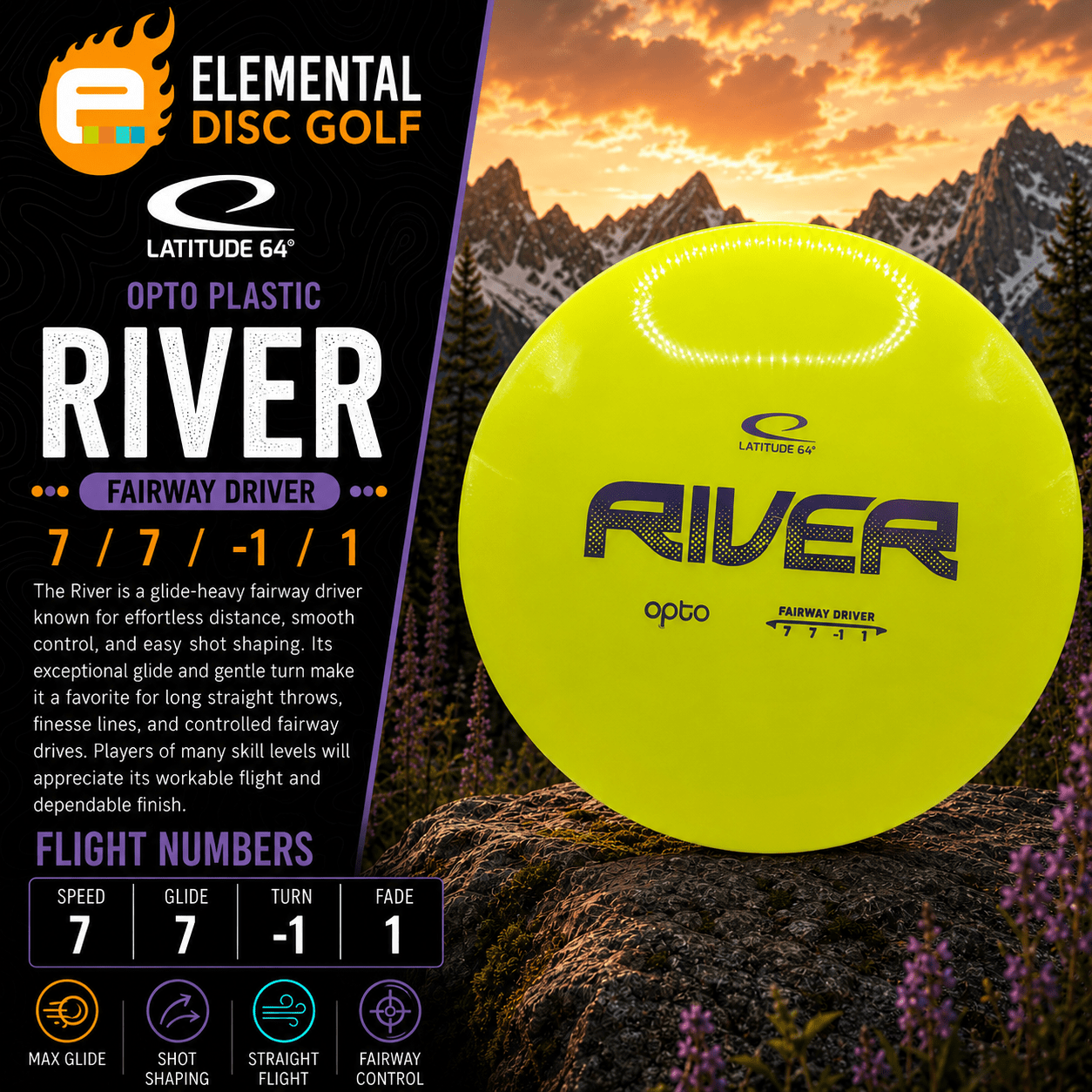 Latitude 64 Opto River (7/7/-1/1) - Elemental Disc Golf