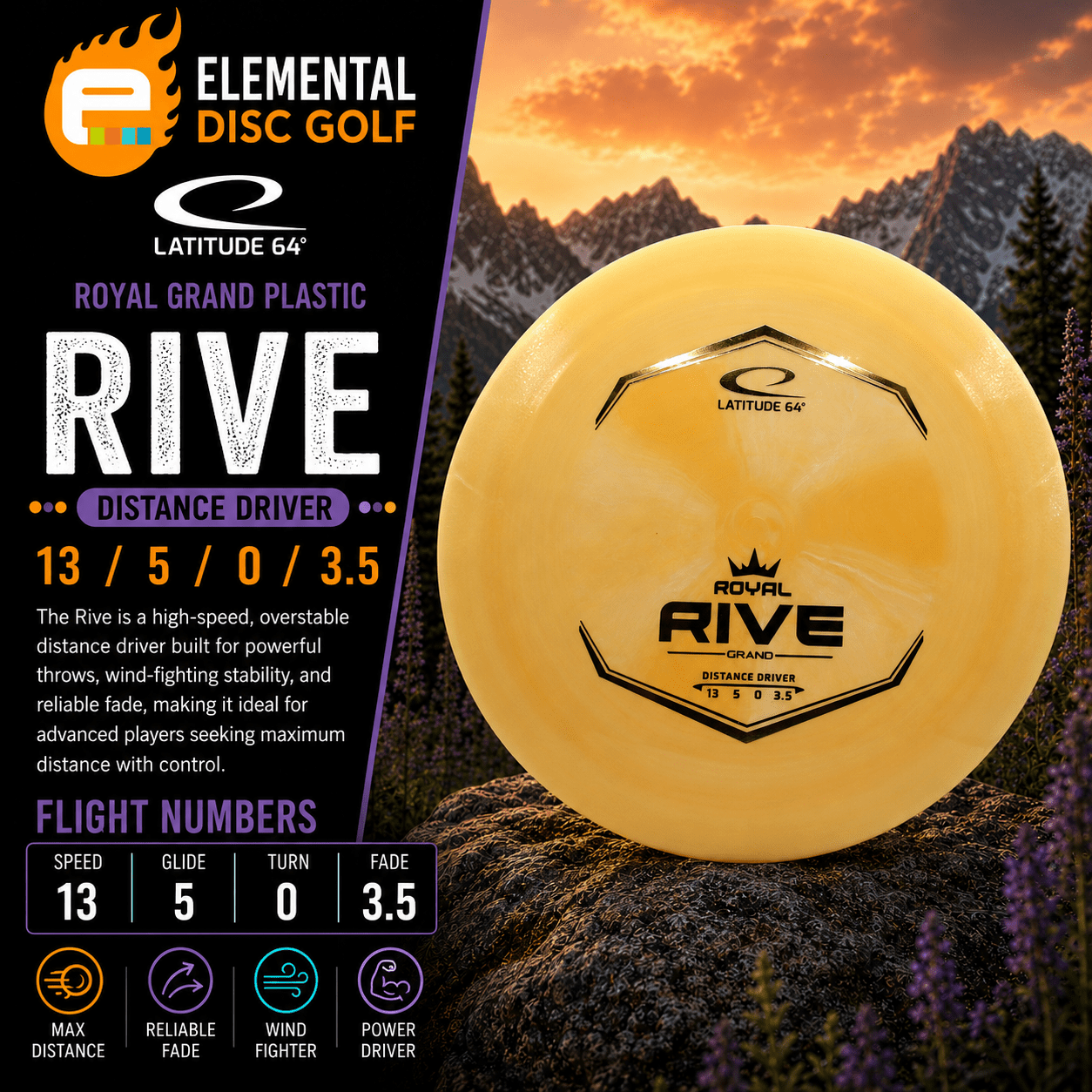 Latitude 64 Royal Grand Rive (13/5/0/3.5) - Elemental Disc Golf