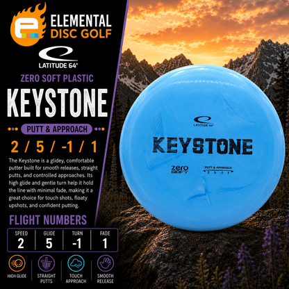 Latitude 64 Zero Soft Keystone (2/5/-1/1) - Elemental Disc Golf