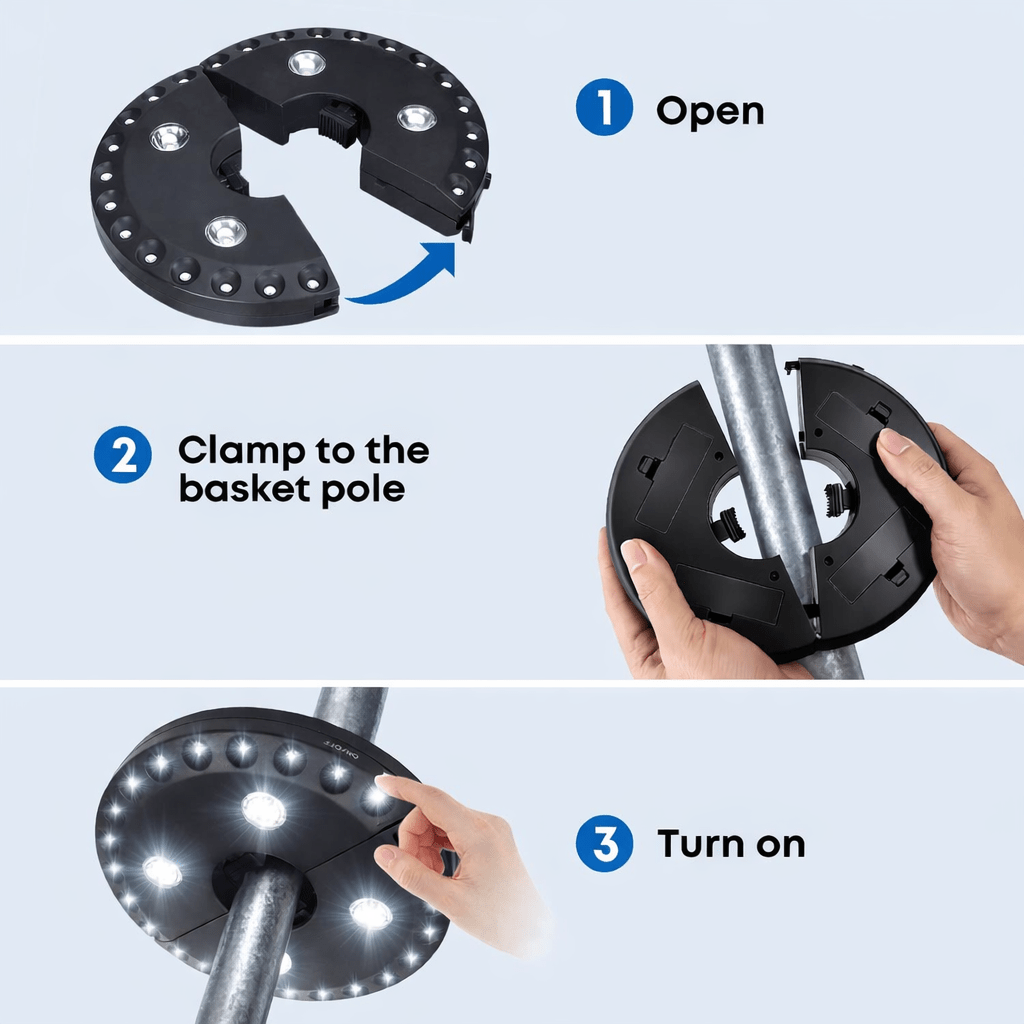 LED Disc Golf Basket Light for Glow Disc or Practice at Night - Elemental Disc Golf