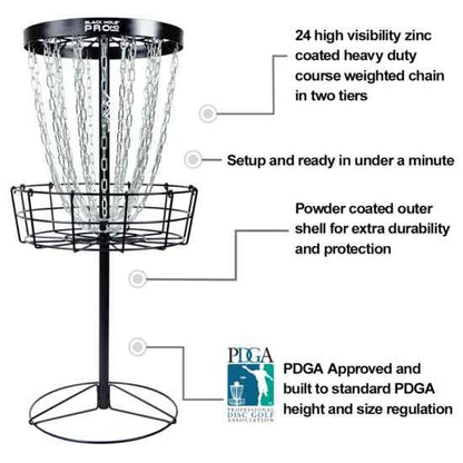 MVP Black Hole Pro HD Disc Golf Basket - Elemental Disc Golf