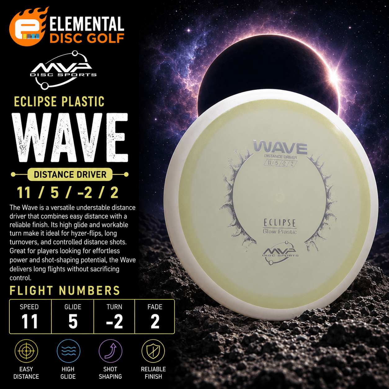 MVP Eclipse Wave (11/5/-2/2) - Elemental Disc Golf