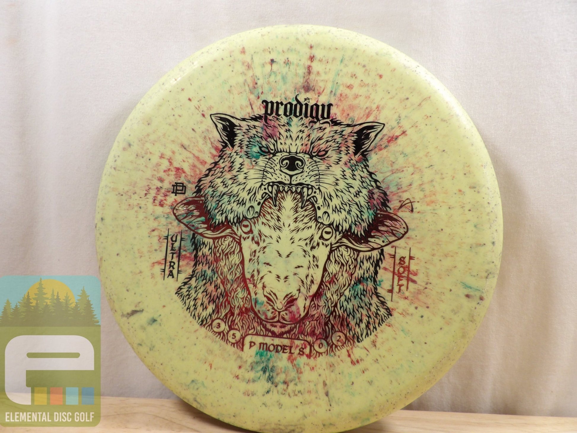 Prodigy 300 Ultra Soft Fractal P Model S (3/5/0/2) - Elemental Disc Golf
