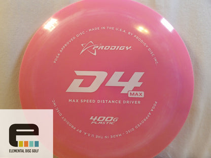 Prodigy 400g D4 Max - Elemental Disc Golf