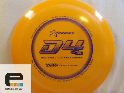 Prodigy 400g D4 Max - Elemental Disc Golf