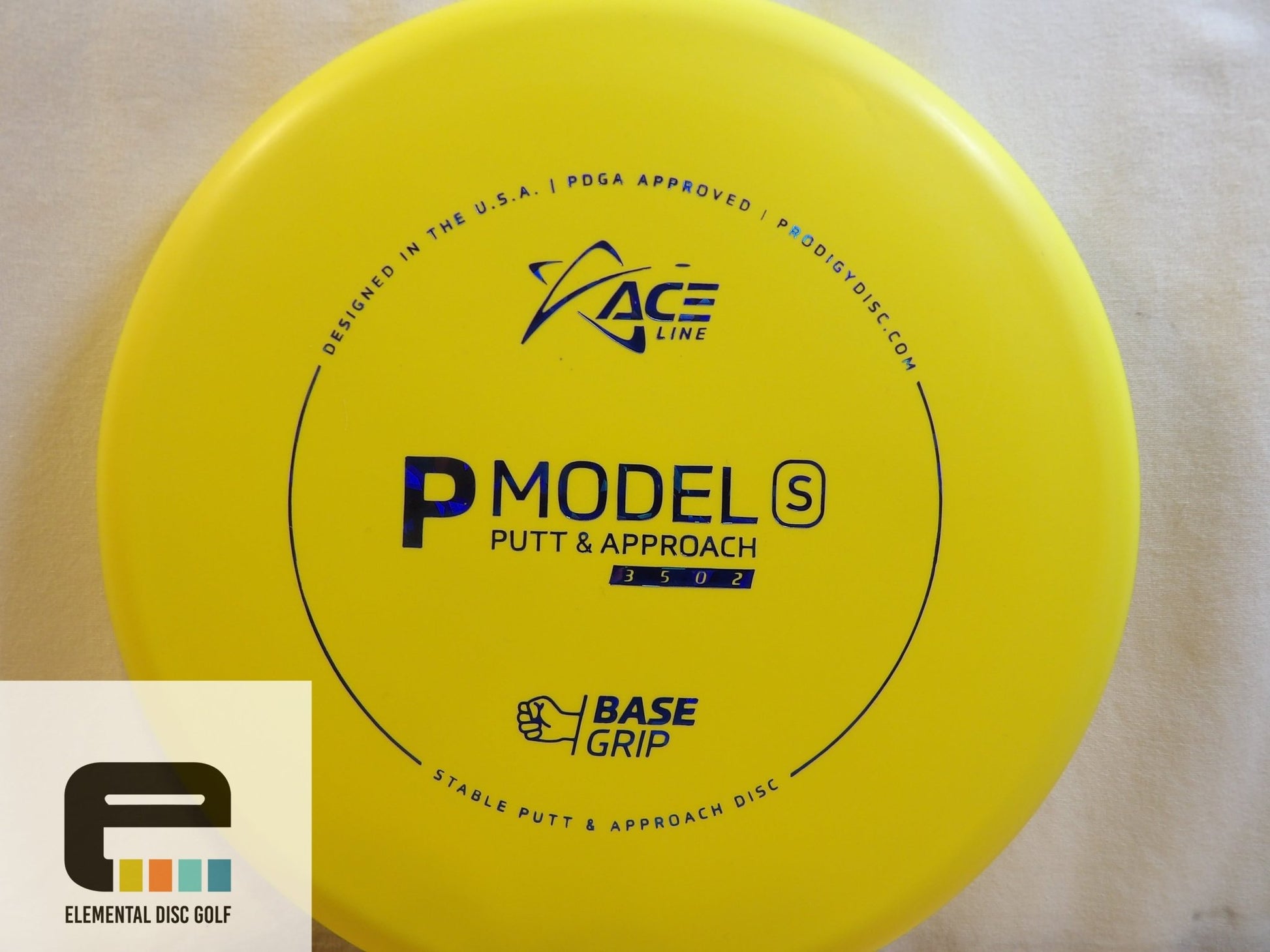 Prodigy Base Grip P Model S (Cale Leviska Bottom Stamp) - Elemental Disc Golf