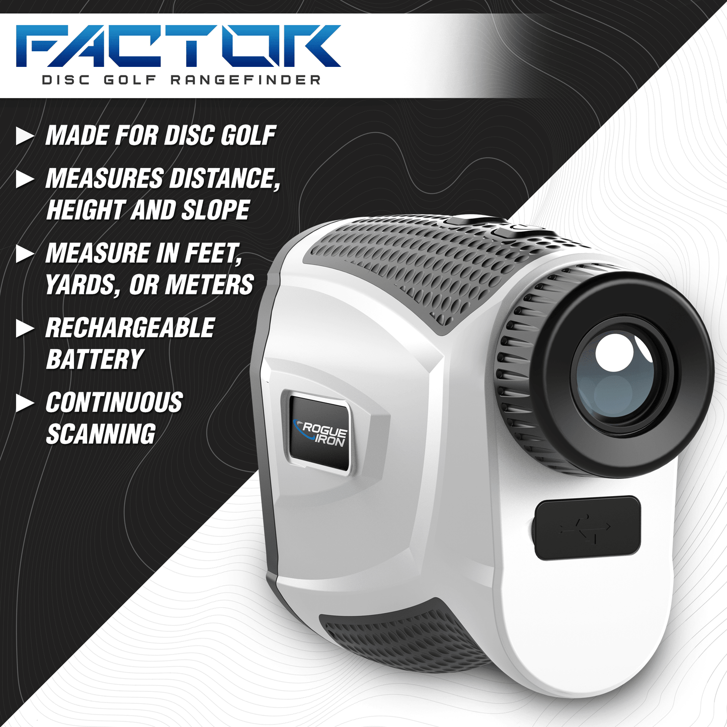 Rogue Iron Factor Disc Golf Rangefinder - Elemental Disc Golf