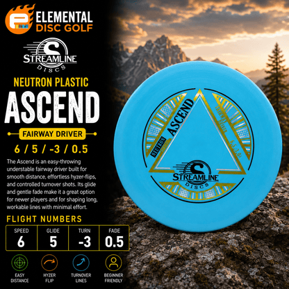 Streamline Neutron Ascend (6/5/-3/0.5) - Elemental Disc Golf