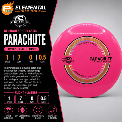 Streamline Neutron Soft Parachute (1/7/0/0.5) - Elemental Disc Golf