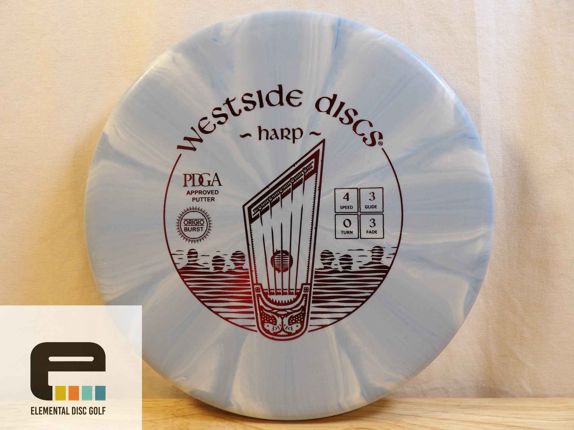 Westside Discs Origio Burst Harp (4/3/0/3) - Elemental Disc Golf