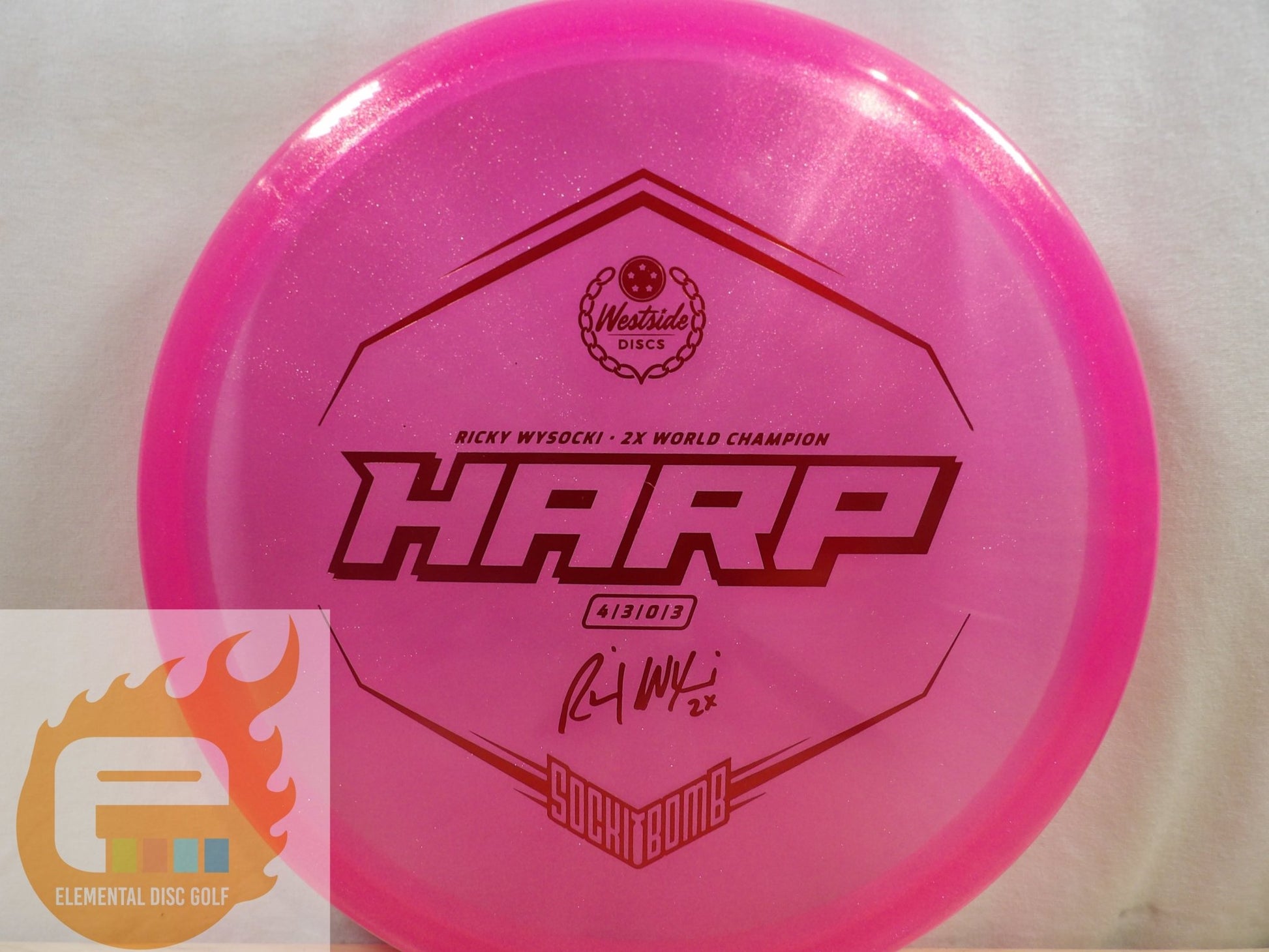 Westside Vip Ice Glimmer Harp - Ricky Wysocki (4/3/0/3) - Elemental Disc Golf