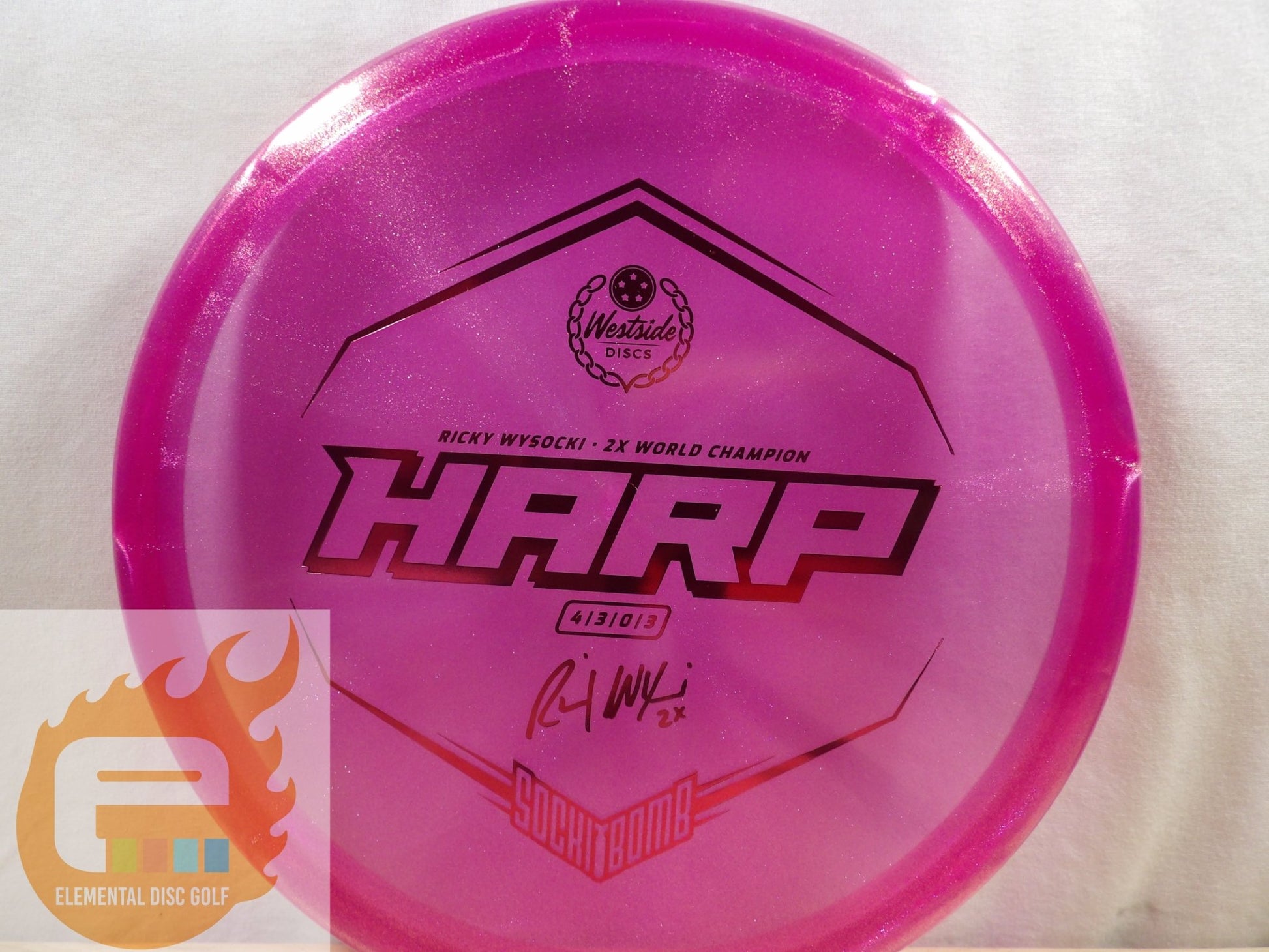 Westside Vip Ice Glimmer Harp - Ricky Wysocki (4/3/0/3) - Elemental Disc Golf