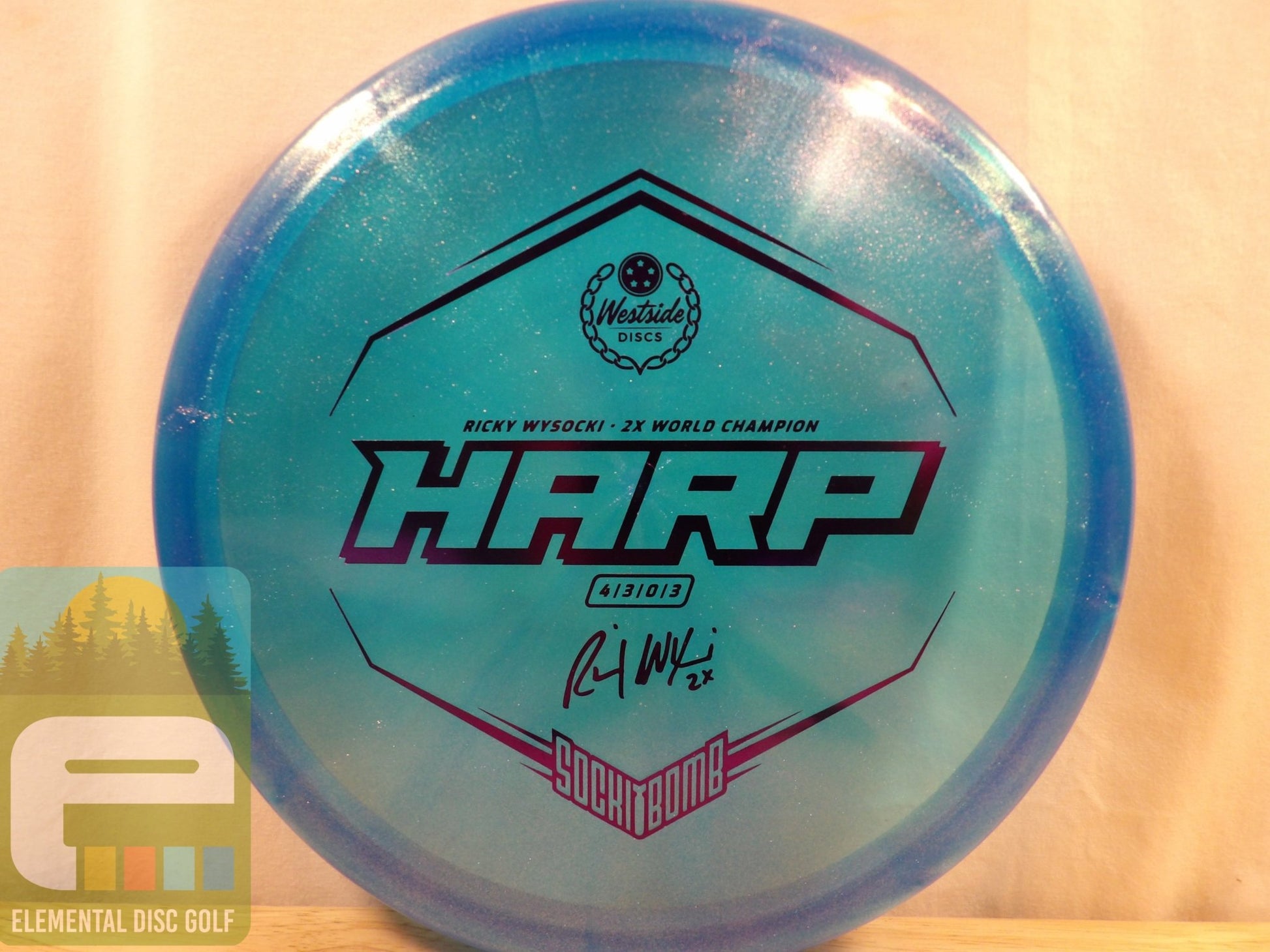 Westside Vip Ice Glimmer Harp - Ricky Wysocki (4/3/0/3) - Elemental Disc Golf