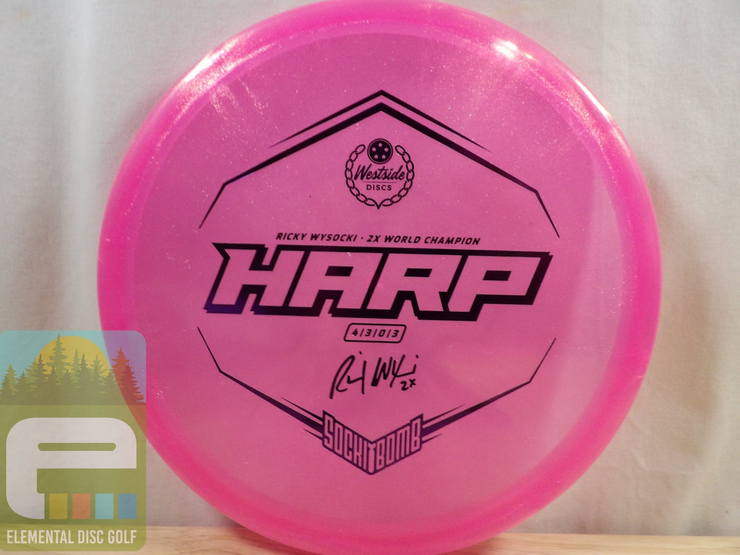Westside Vip Ice Glimmer Harp - Ricky Wysocki (4/3/0/3) - Elemental Disc Golf