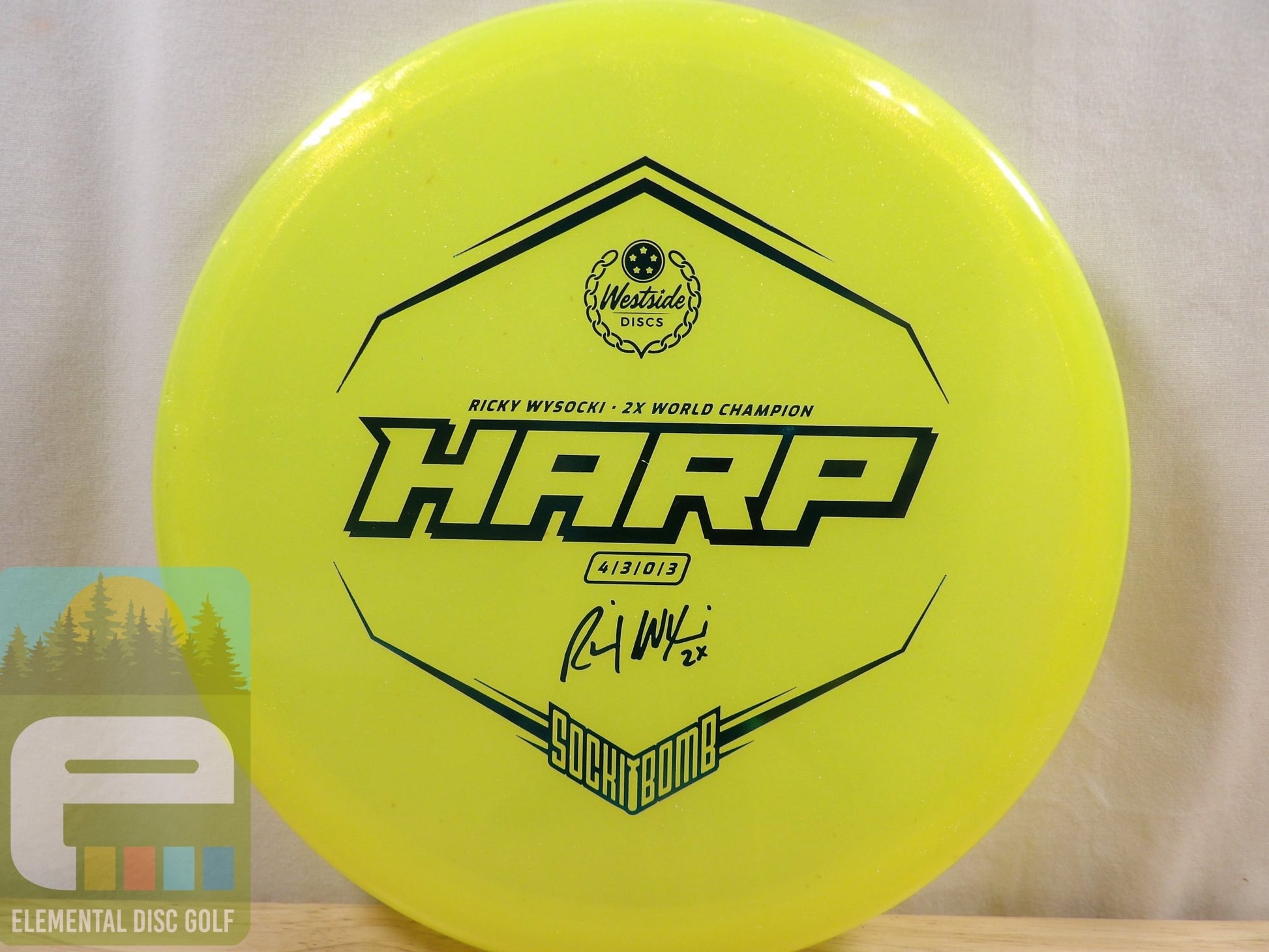 Westside Vip Ice Glimmer Harp - Ricky Wysocki (4/3/0/3) - Elemental Disc Golf